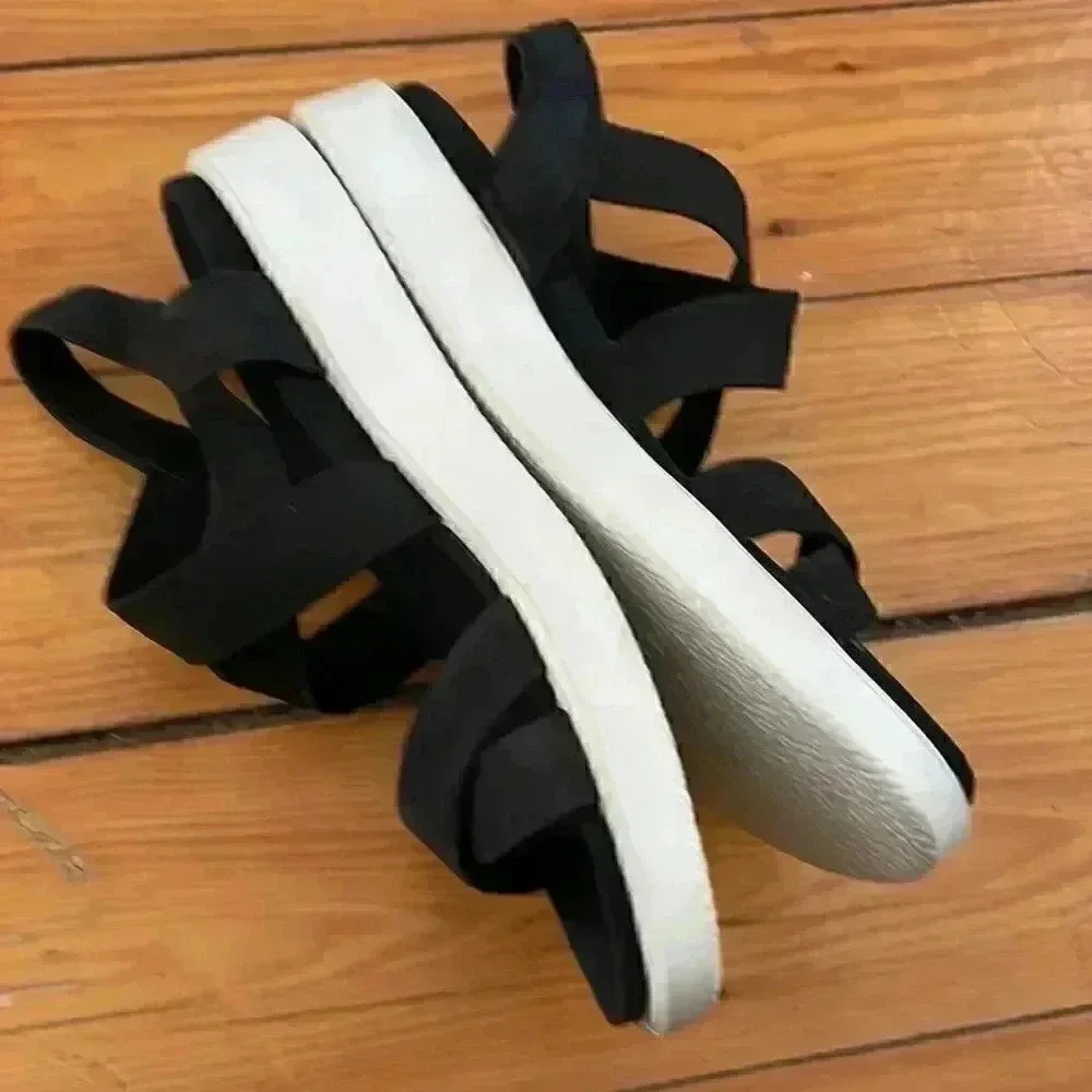 ECCO danish suede elastic slip on sandals 39 NWOB